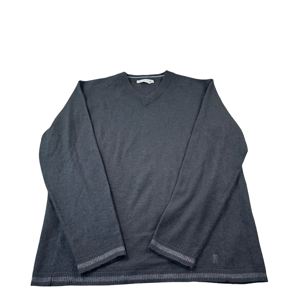 Smartwool Black V Neck Men's L/S Sweater Size Large Mint
